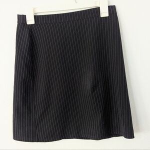 Vintage Y2K Pinstripe Mini Skirt Stripe High Rise Black White Medium M